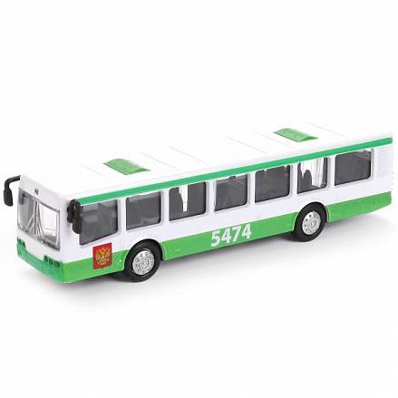 Автобус рейсовый 16,5 см с инерционным механизмом 